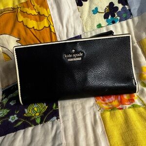 Kate Spade Patterson Drive Black Pebbled Leather Continental Wallet